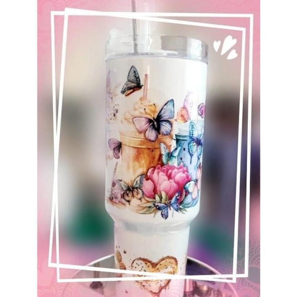 40oz Butterfly Tumbler